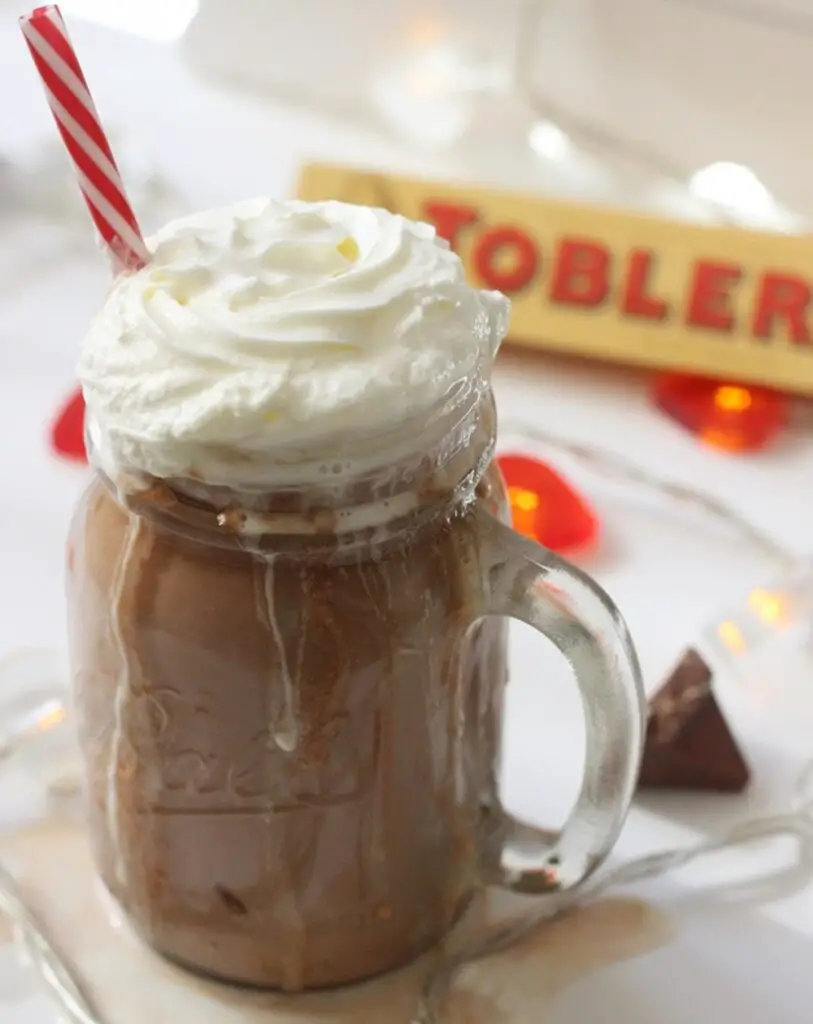 Toblerone hot chocolate Christmas tradition. 