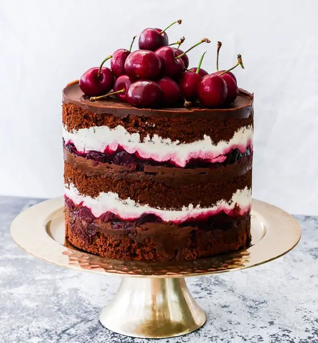 Modern Black Forest Cake Design By【WhatCharlotteBaked】