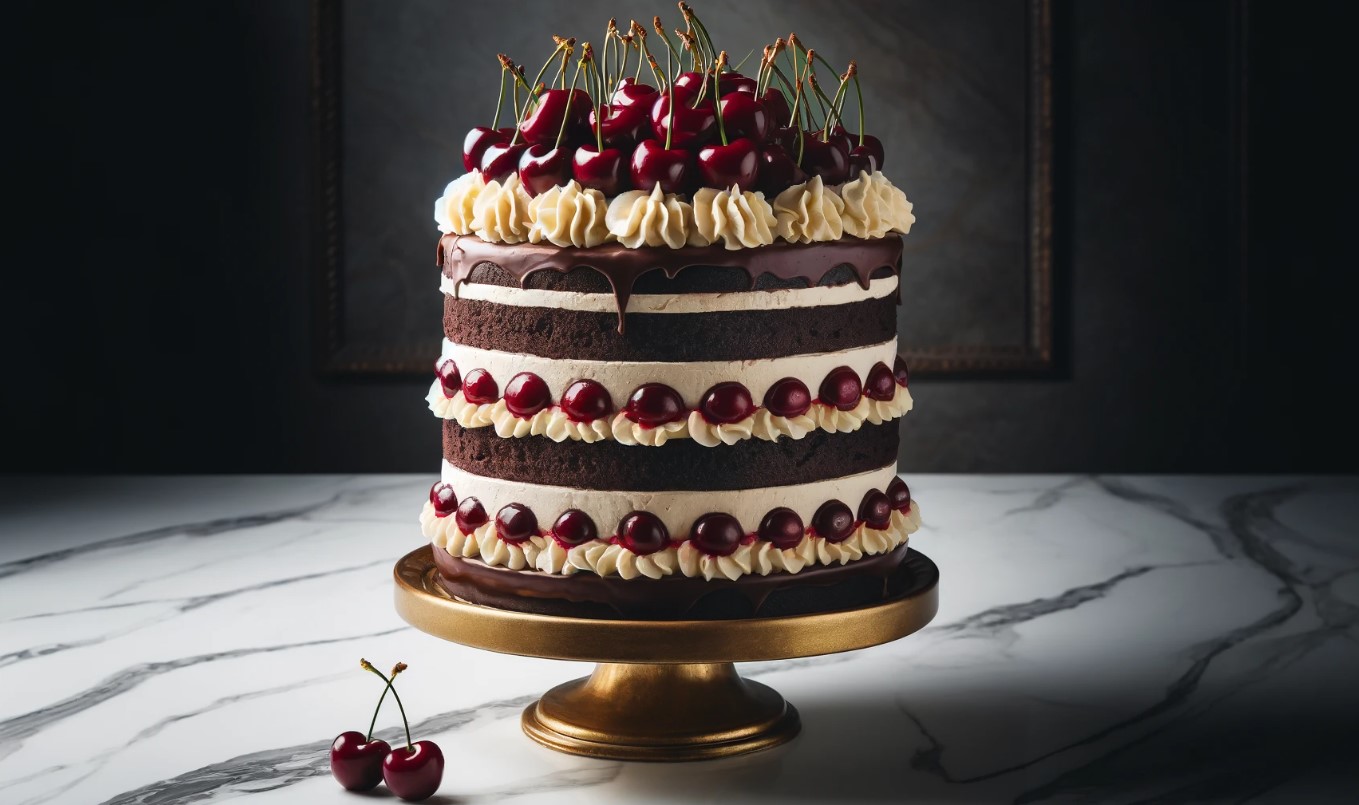 Black forest wedding cake ➤ Naked chocolate