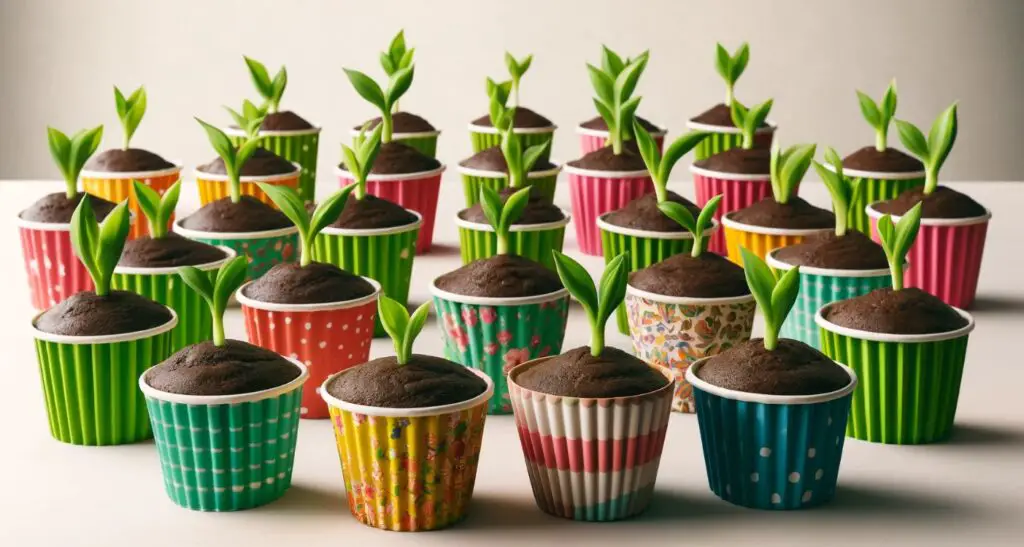 Seedling Cupcakes (in Plant Pots)