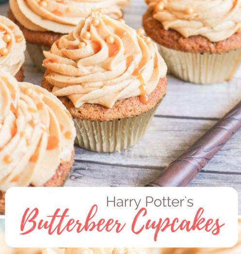 Butterbeer muffins, Harry Potter. Butterbeer Cupcakes