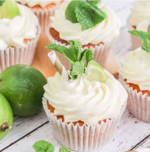 Mojito cocktails in cupcake form