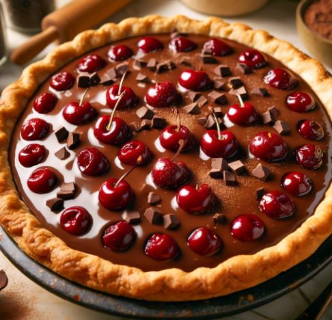 chocolate and cherry pie filling