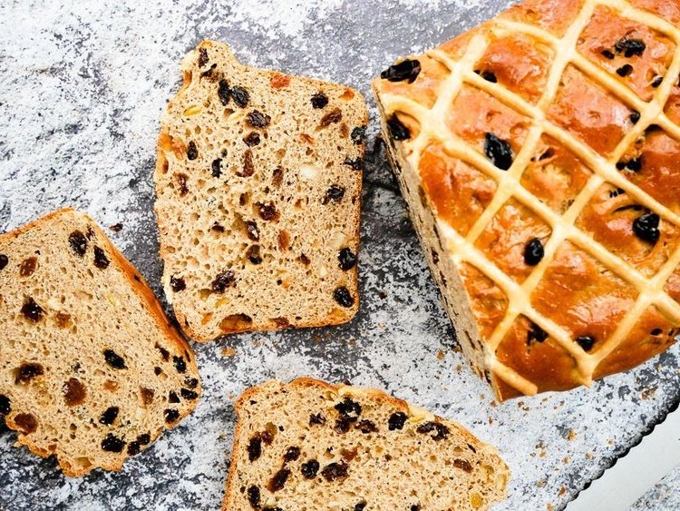 Hot Cross Bun Loaf Inspired by Chocolate Cravings